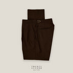 CLASSIC PLEATED TROUSERS - BROWN