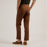 CLASSIC PLEATED TROUSERS - BRICK