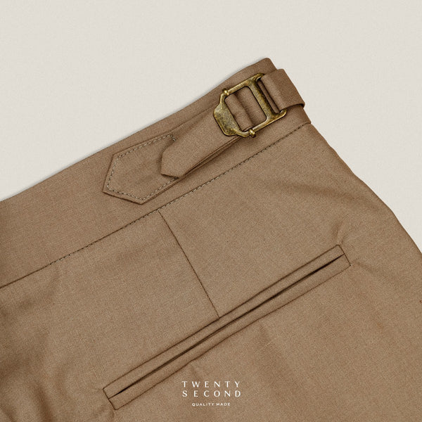 CLASSIC PLEATED TROUSERS - KHAKI