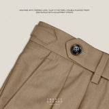 CLASSIC PLEATED TROUSERS - KHAKI