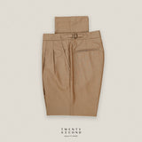 CLASSIC PLEATED TROUSERS - KHAKI