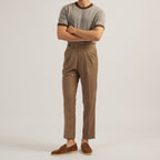 CLASSIC PLEATED TROUSERS - KHAKI