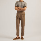 CLASSIC PLEATED TROUSERS - KHAKI