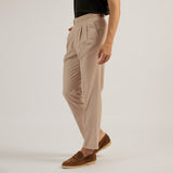 CLASSIC PLEATED TROUSERS - BEIGE
