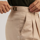 CLASSIC PLEATED TROUSERS - BEIGE
