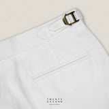 CLASSIC PLEATED TROUSERS - WHITE
