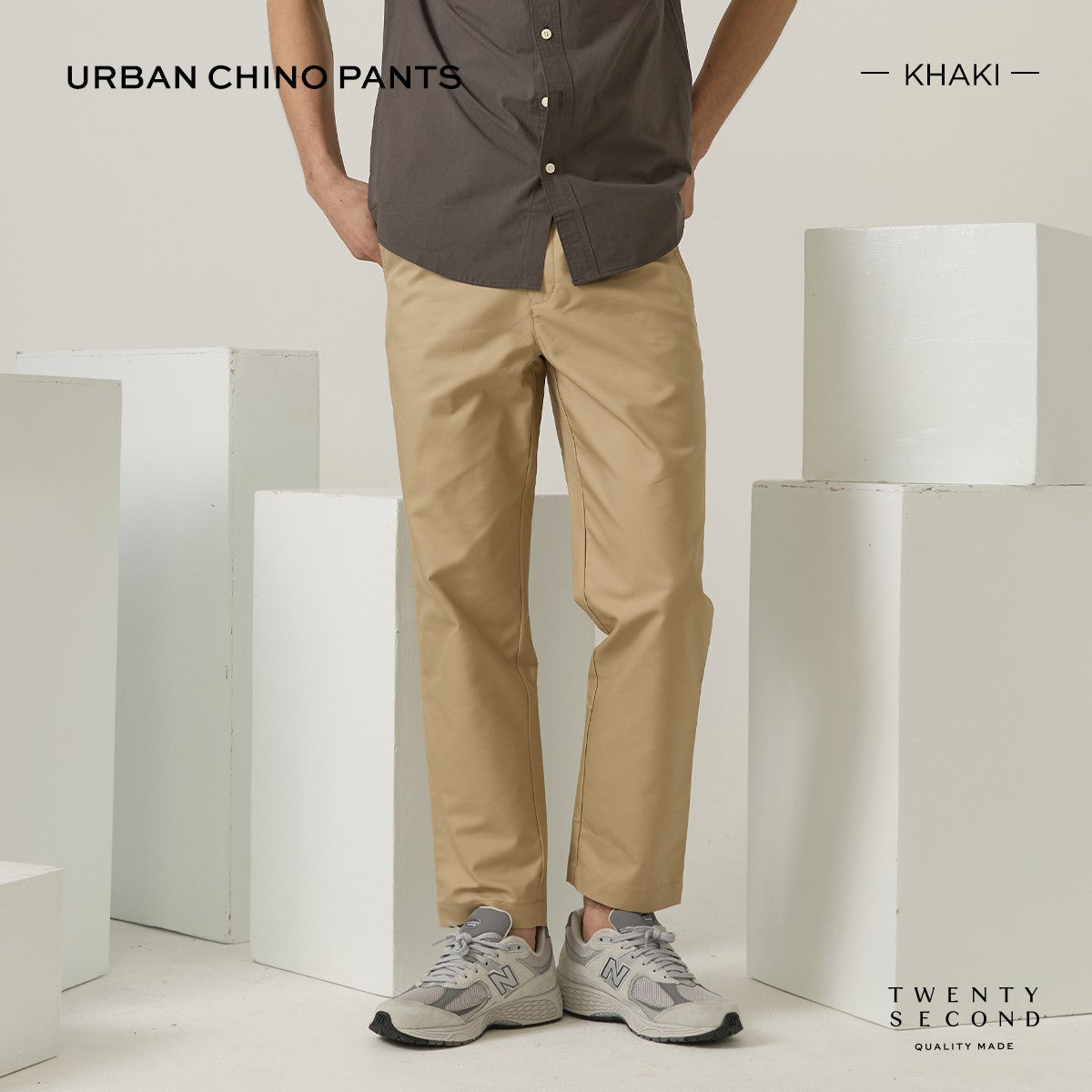URBAN CHINO PANTS - KHAKI