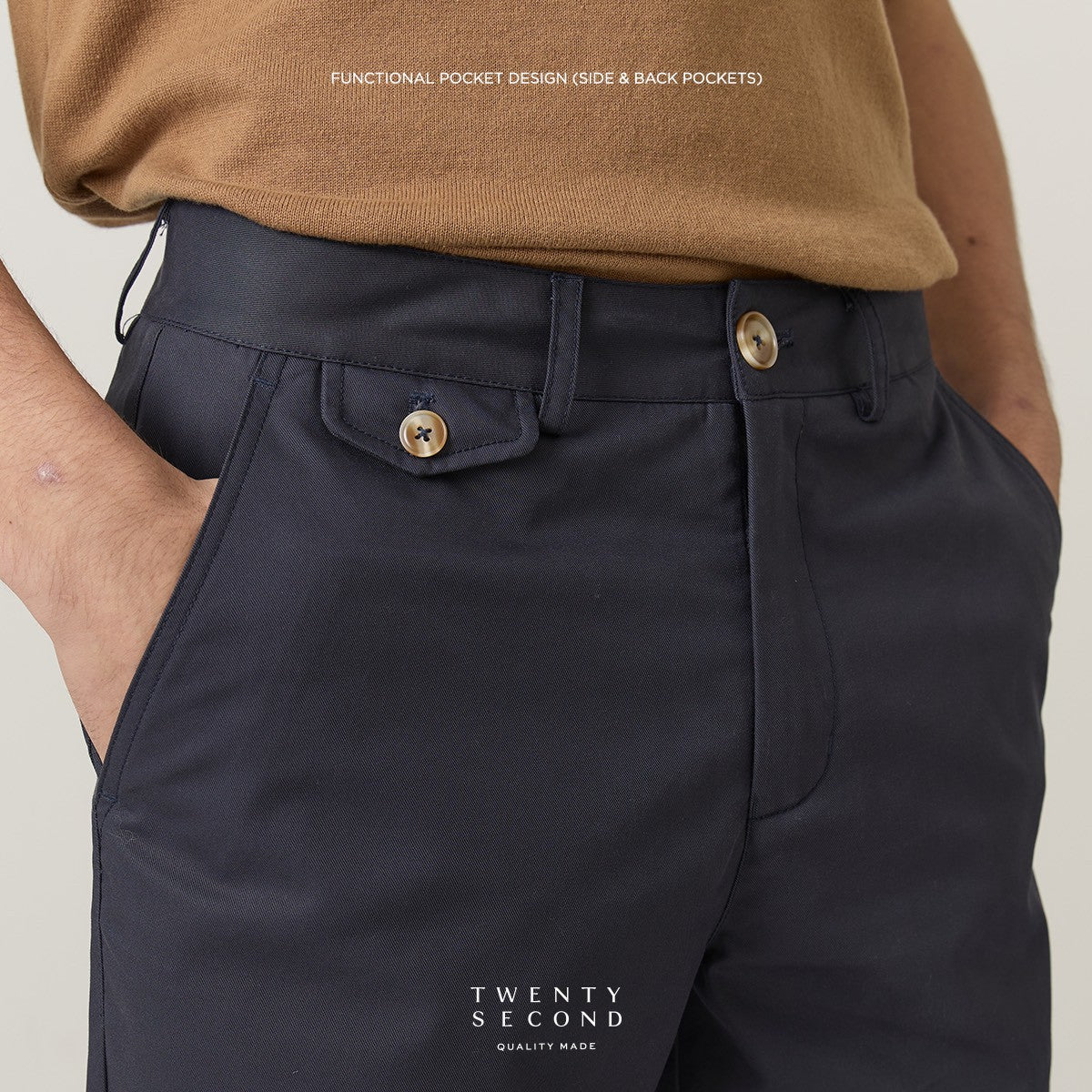URBAN CHINO PANTS - NAVY