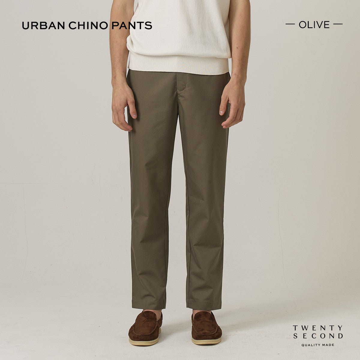 URBAN CHINO PANTS - OLIVE