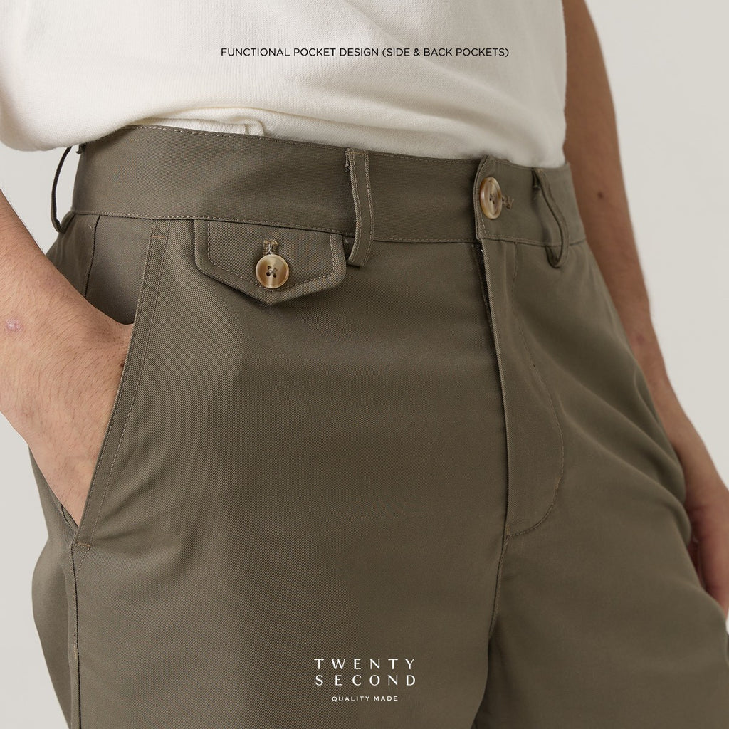 URBAN CHINO PANTS - OLIVE