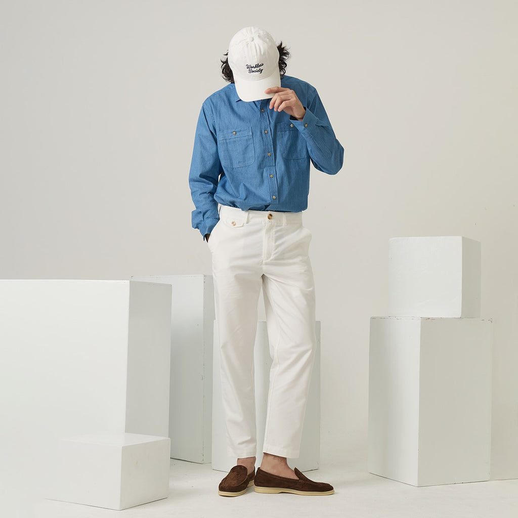 URBAN CHINO PANTS - WHITE