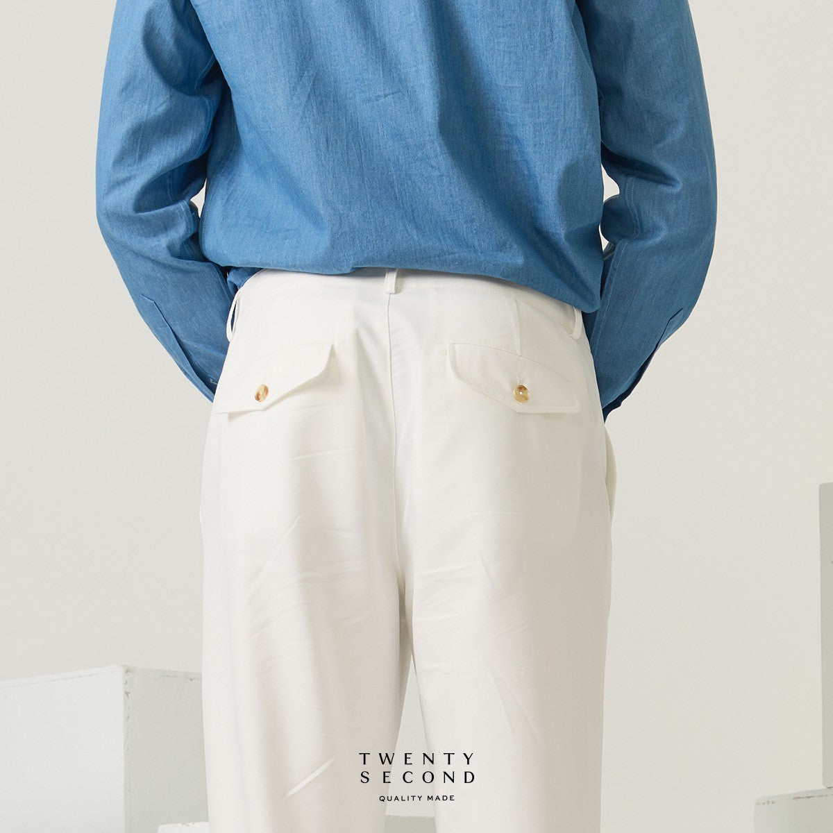 URBAN CHINO PANTS - WHITE