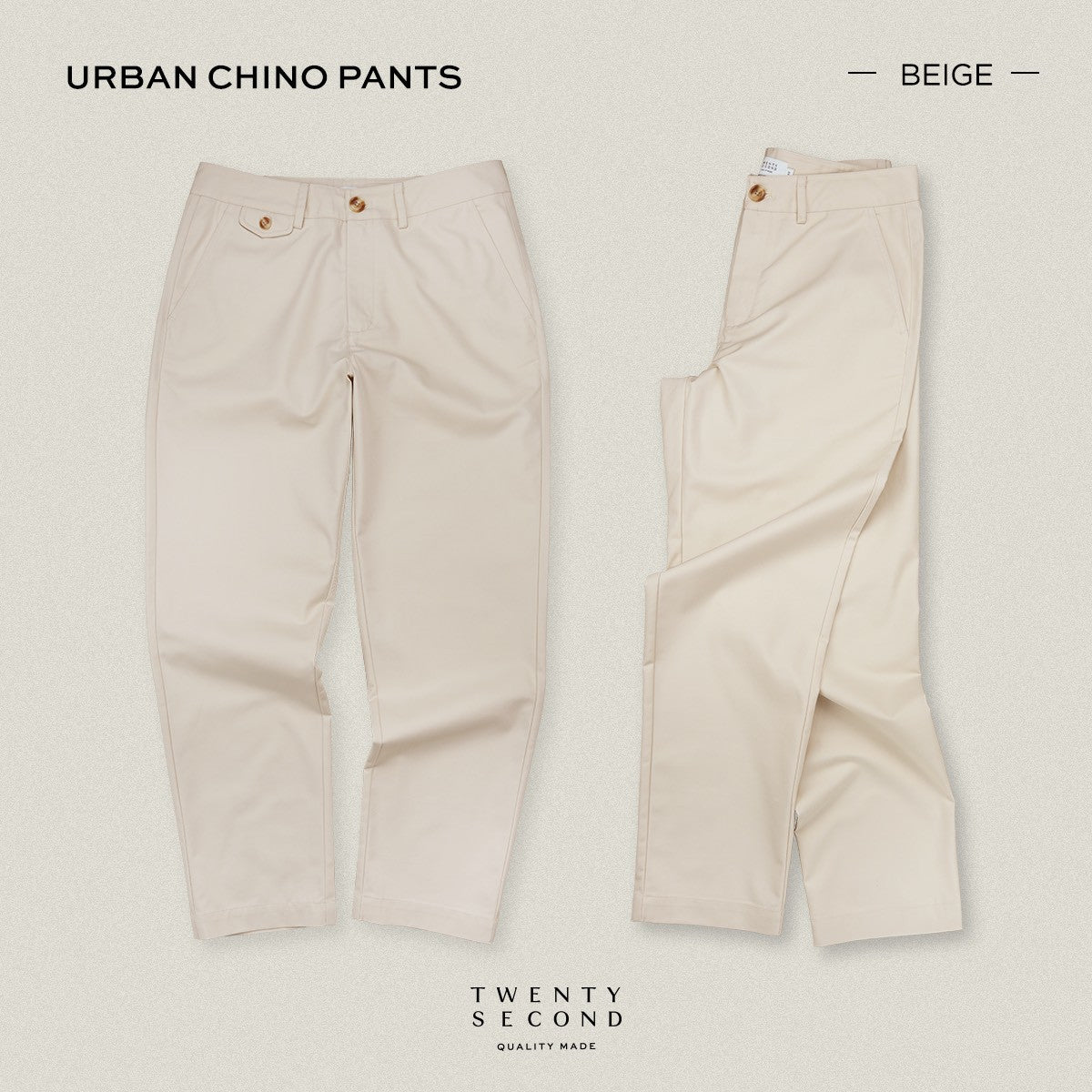 URBAN CHINO PANTS - BEIGE