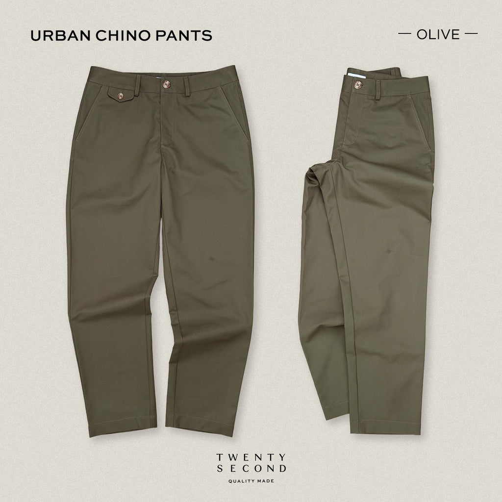 URBAN CHINO PANTS - OLIVE