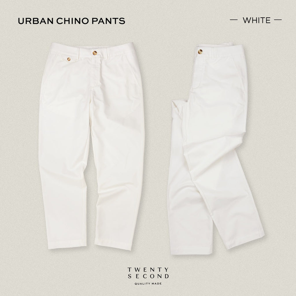 URBAN CHINO PANTS - WHITE