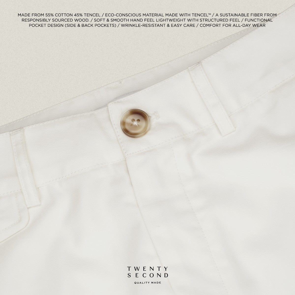 URBAN CHINO PANTS - WHITE