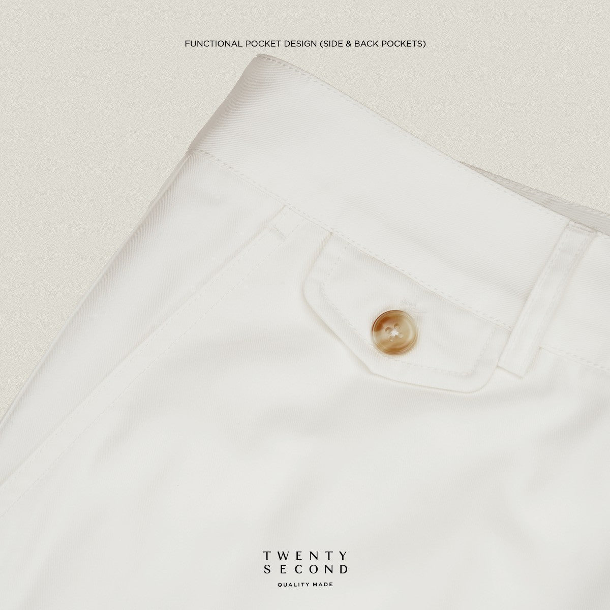 URBAN CHINO PANTS - WHITE