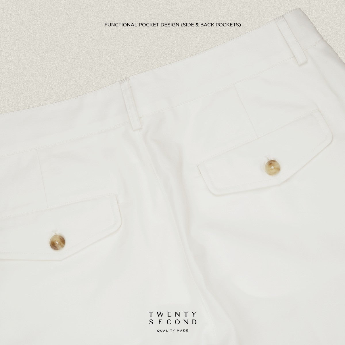 URBAN CHINO PANTS - WHITE