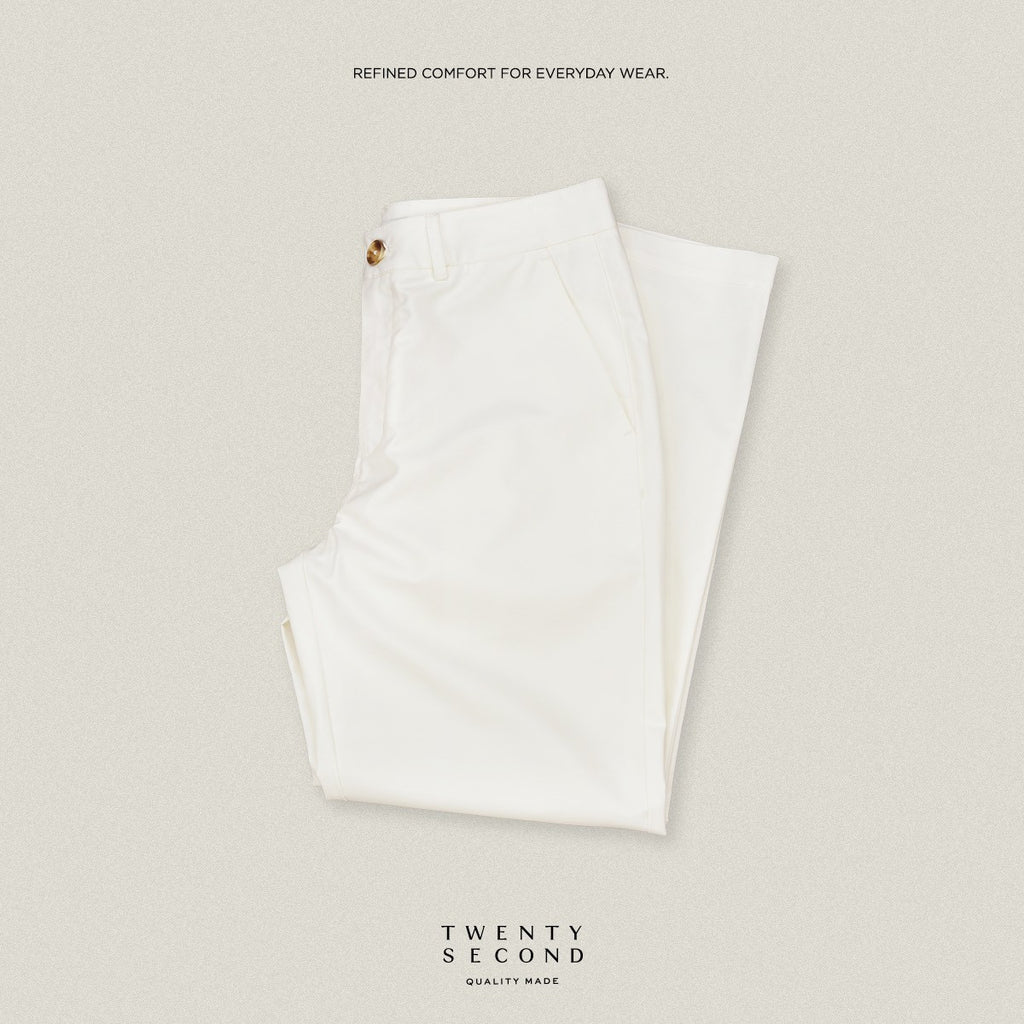 URBAN CHINO PANTS - WHITE