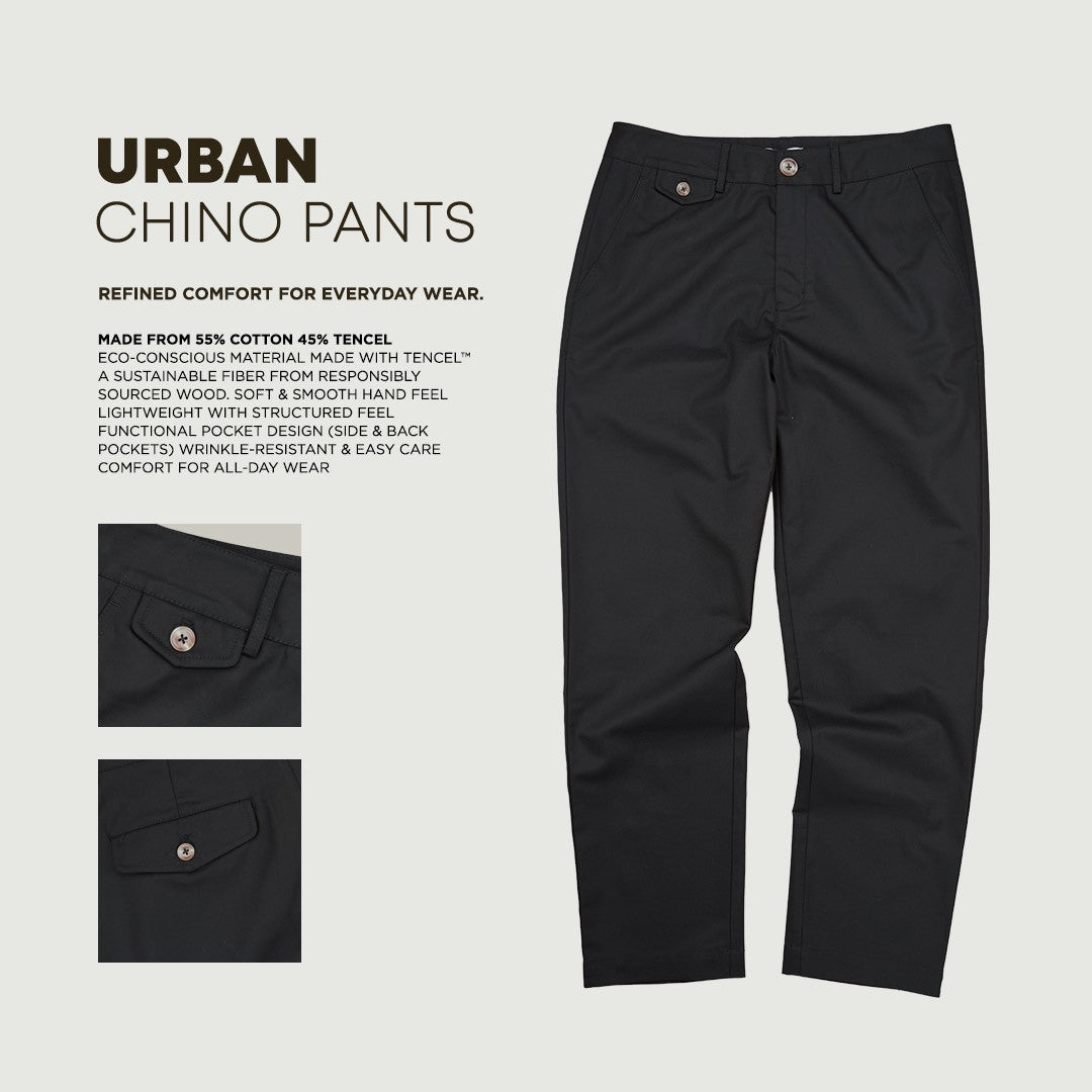 URBAN CHINO PANTS - BLACK
