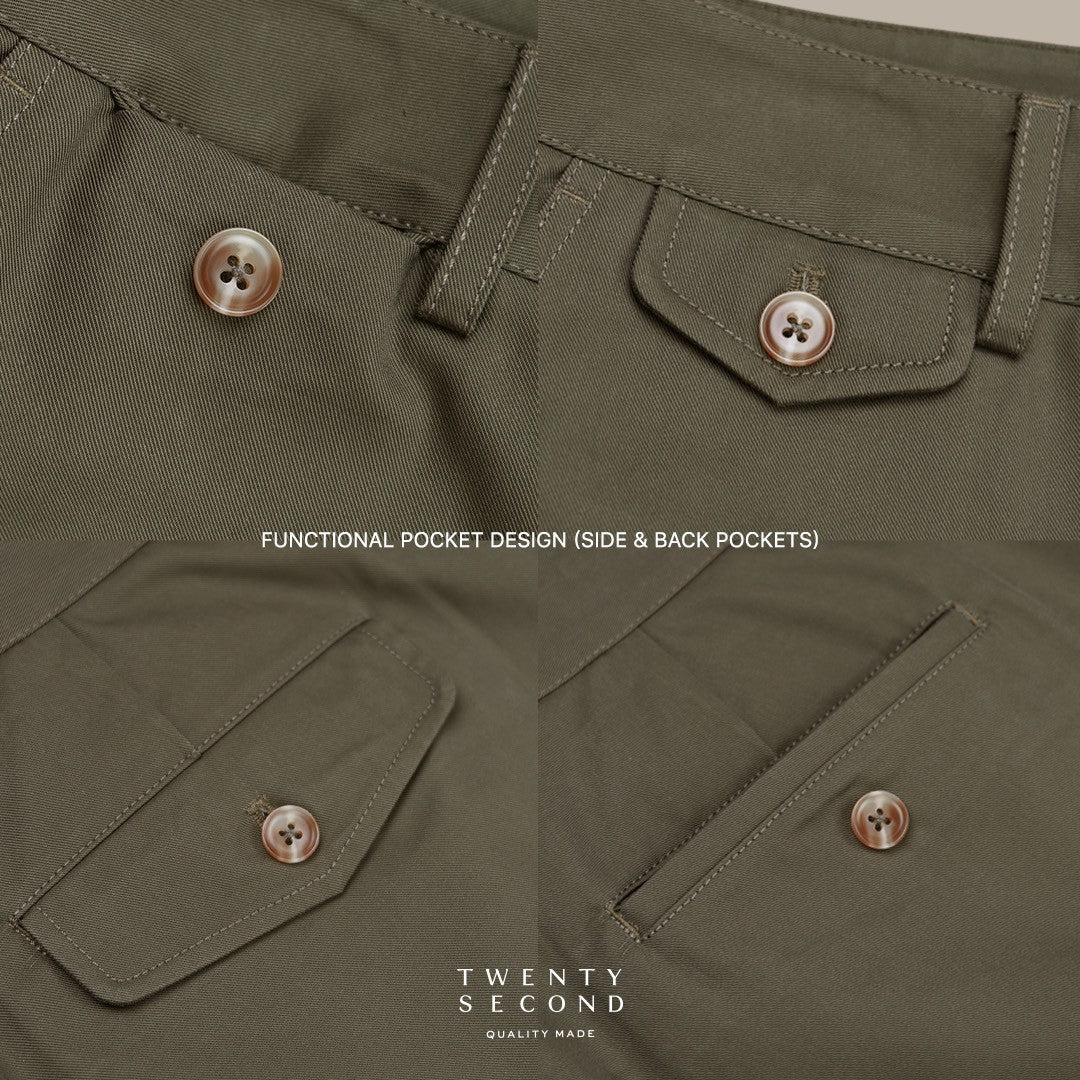 URBAN CHINO PANTS - OLIVE