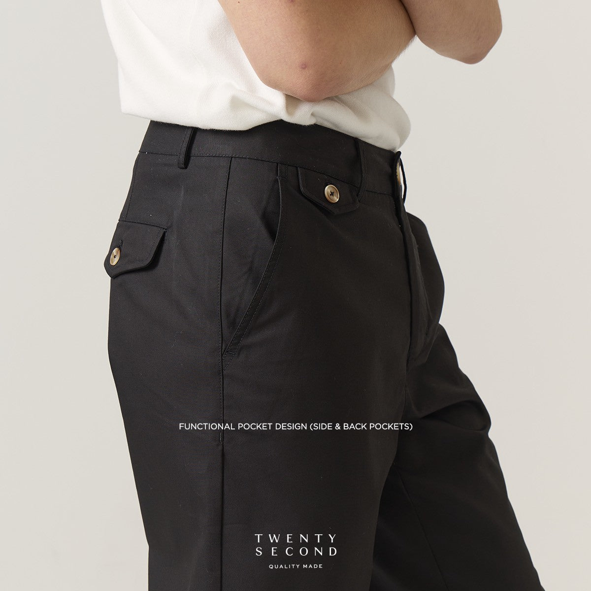 URBAN CHINO PANTS - BLACK