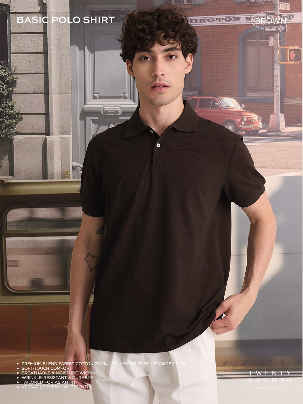 BASIC POLO - BROWN