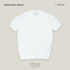 NICO KNIT POLO - WHITE