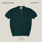 NICO KNIT POLO - DARK GREEN