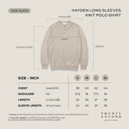 HAYDEN LONG SLEEVES KNIT POLO - OAT