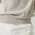 HAYDEN LONG SLEEVES KNIT POLO - LIGHT GREY