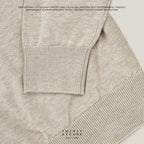 HAYDEN LONG SLEEVES KNIT POLO - OAT