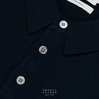HAYDEN LONG SLEEVES KNIT POLO - DARK BLUE
