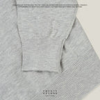 HAYDEN LONG SLEEVES KNIT POLO - LIGHT GREY