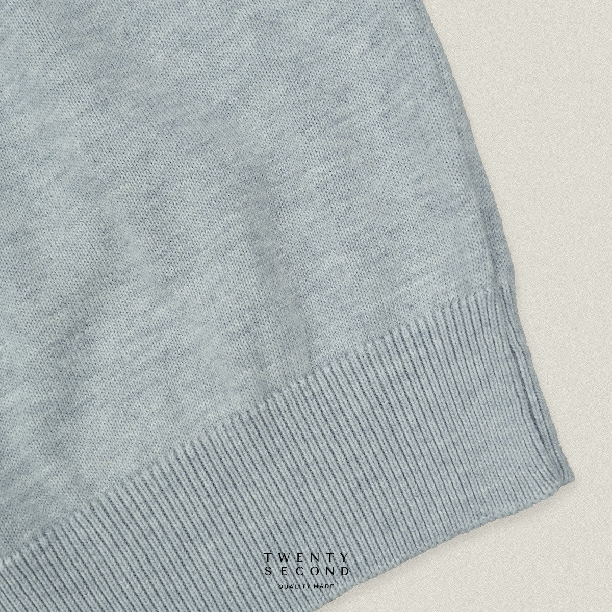 NICO KNIT POLO - LIGHT GREY
