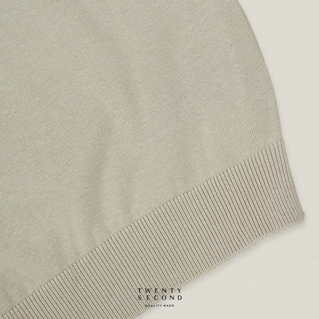 NICO KNIT POLO - OATMEAL