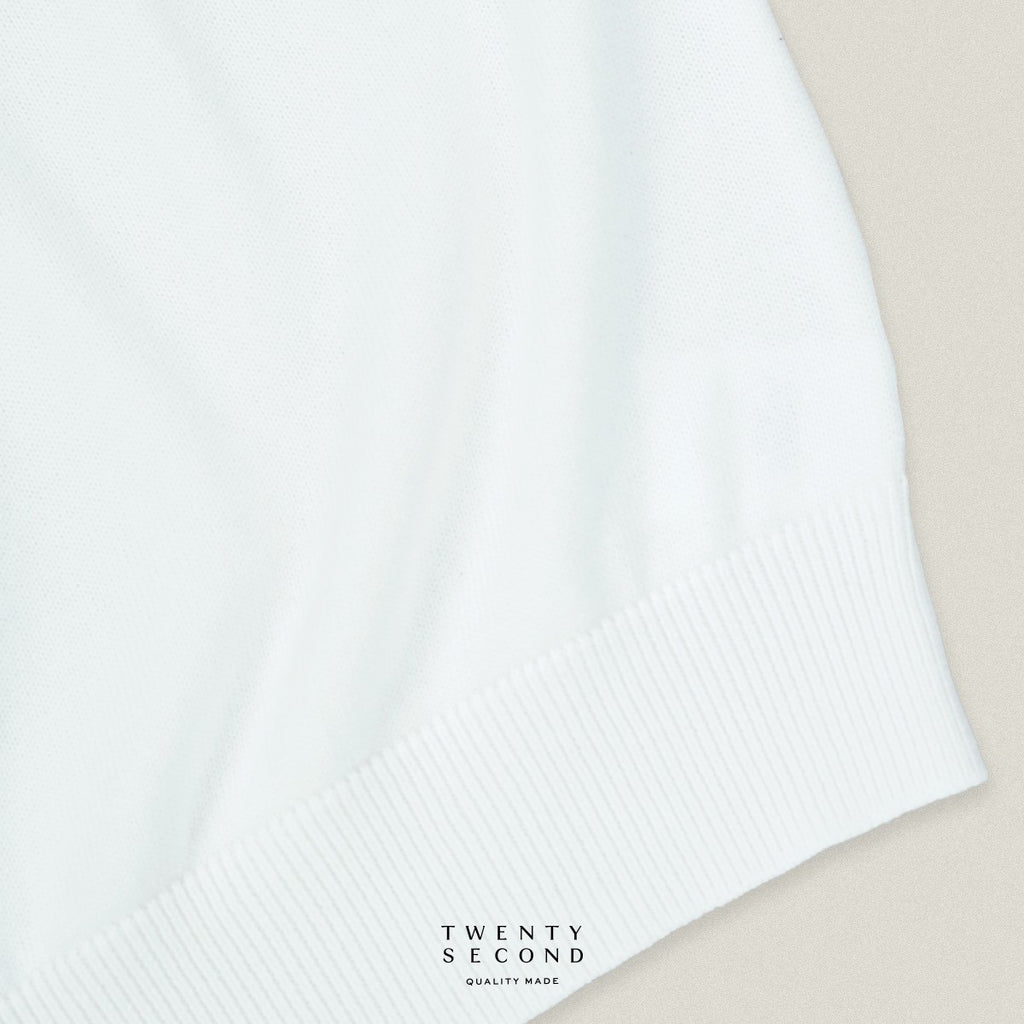 NICO KNIT POLO - WHITE