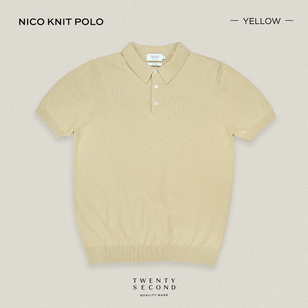 NICO KNIT POLO - YELLOW
