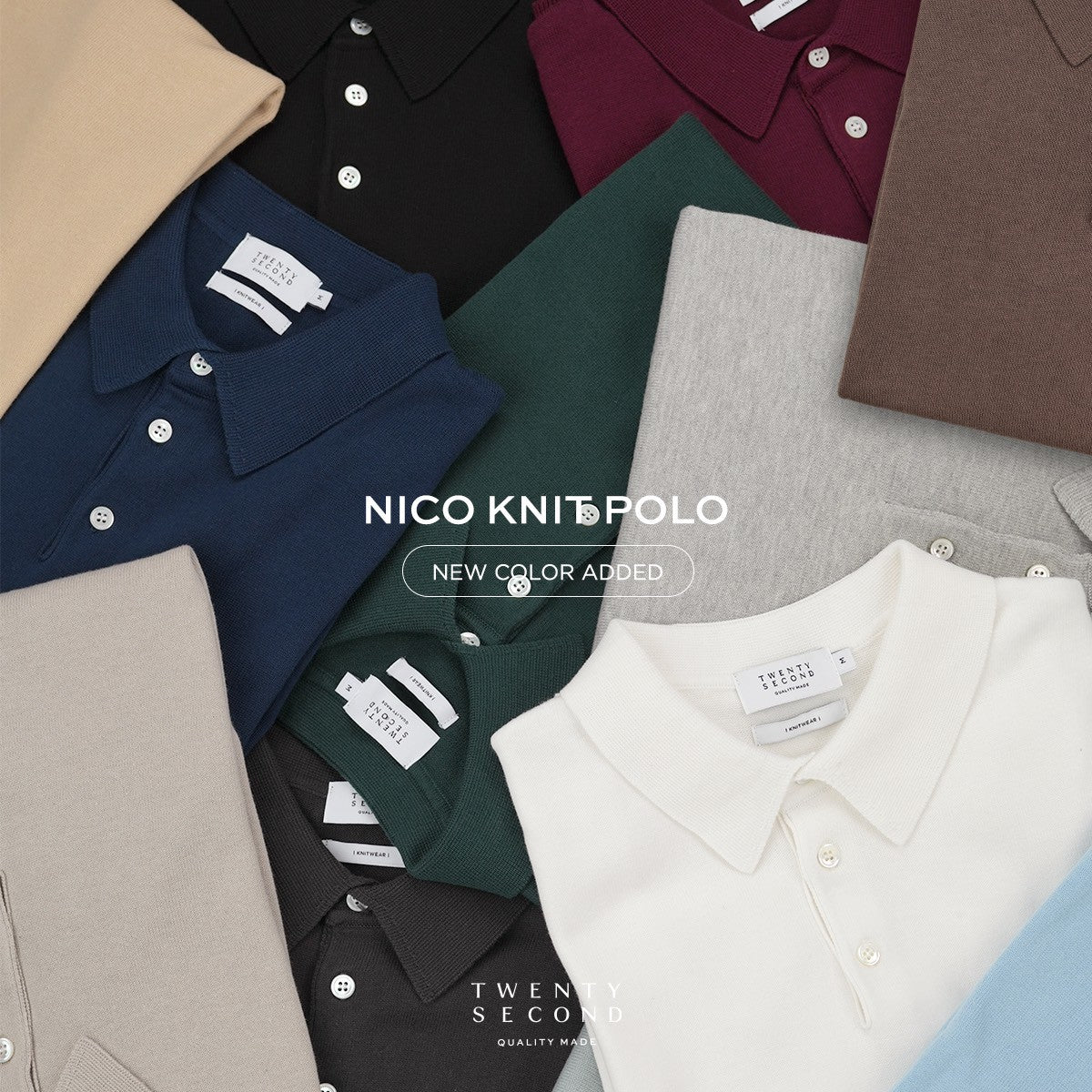 NICO KNIT POLO - NAVY