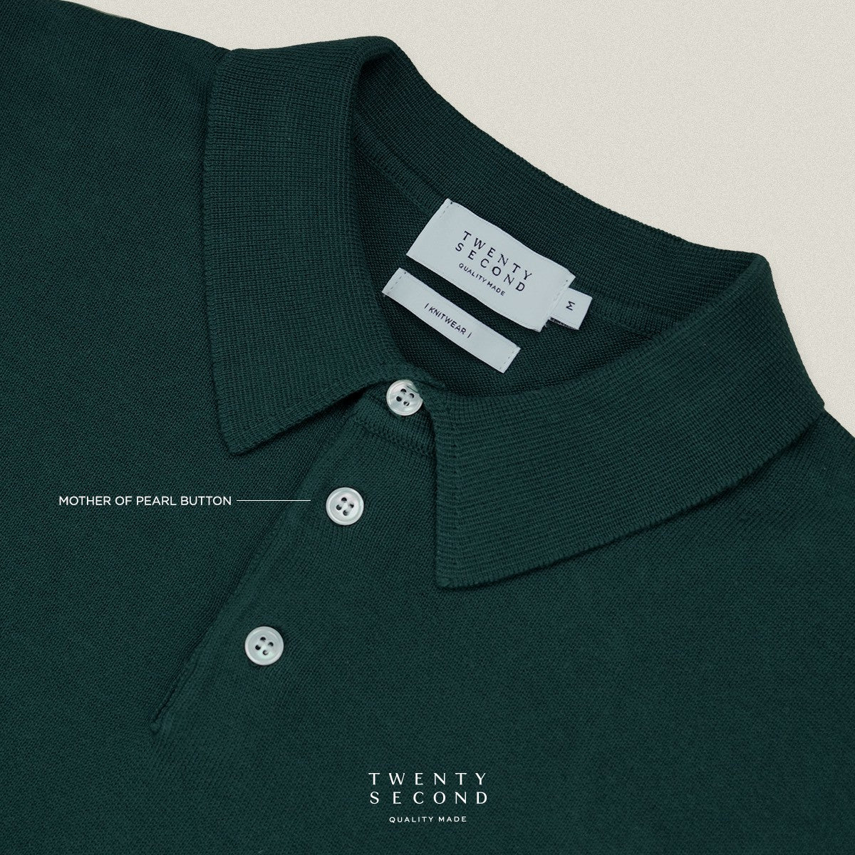 NICO KNIT POLO - DARK GREEN