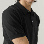 NICO KNIT POLO - BLACK
