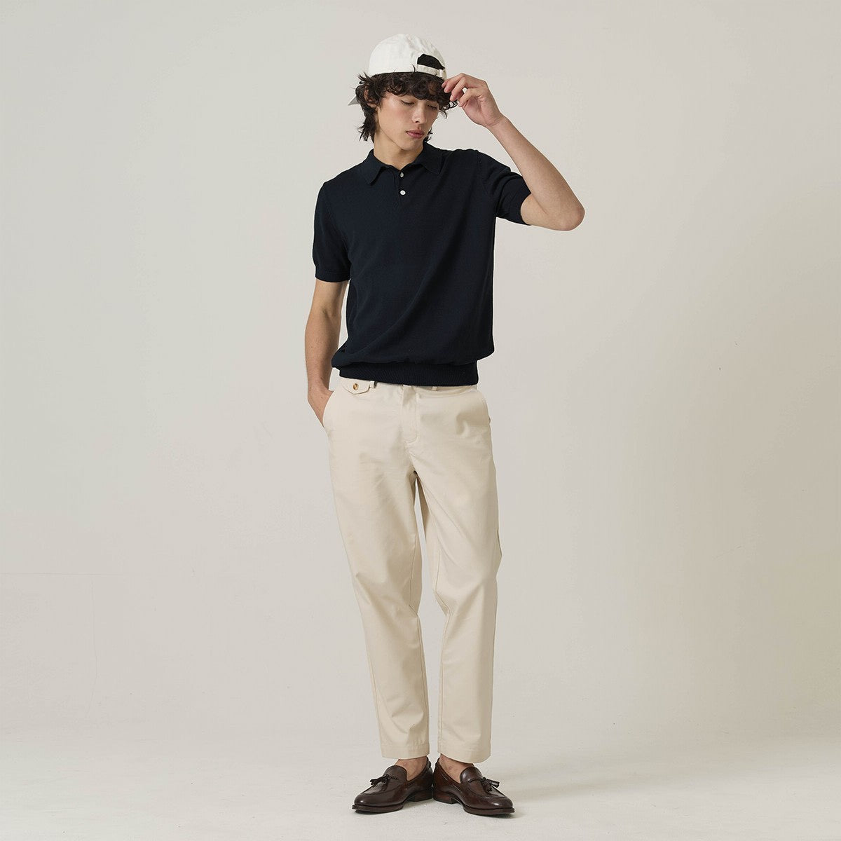 NICO KNIT POLO - BLACK