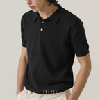 NICO KNIT POLO - BLACK