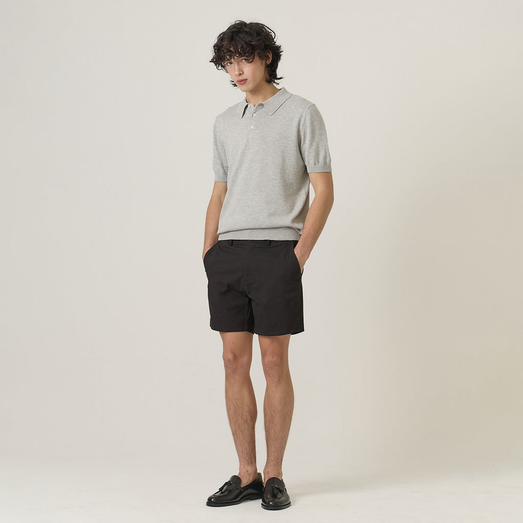 NICO KNIT POLO - LIGHT GREY