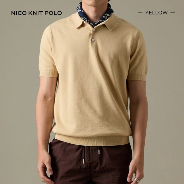 NICO KNIT POLO - YELLOW