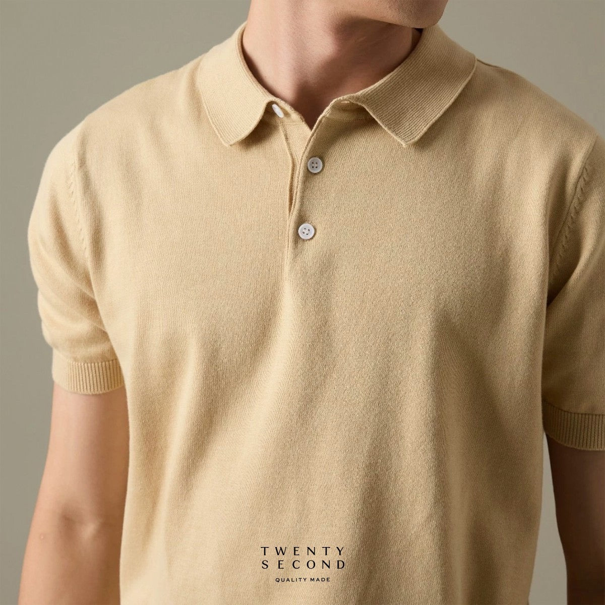 NICO KNIT POLO - YELLOW
