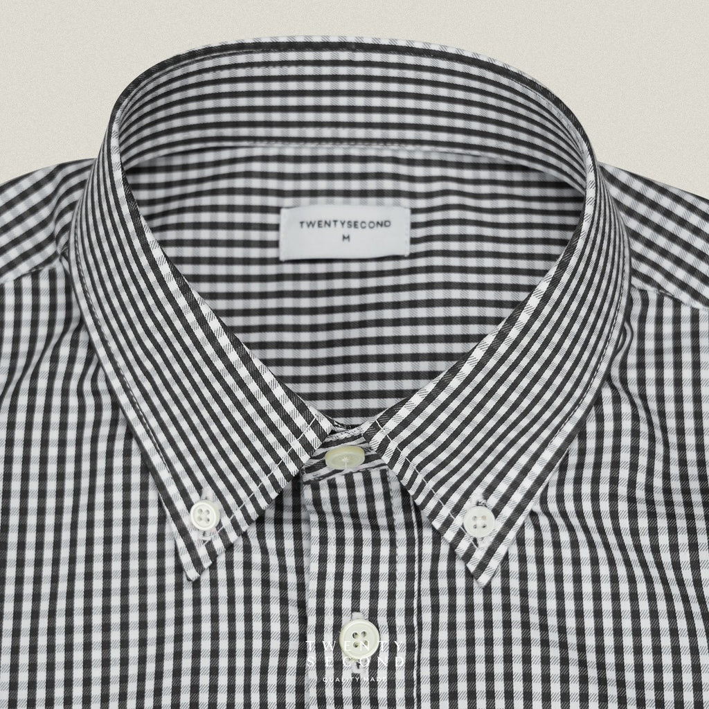 OLD TOWN GINGHAM SHIRTS - BLACK