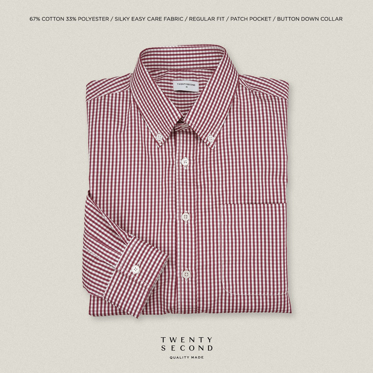 OLD TOWN GINGHAM SHIRTS - RED
