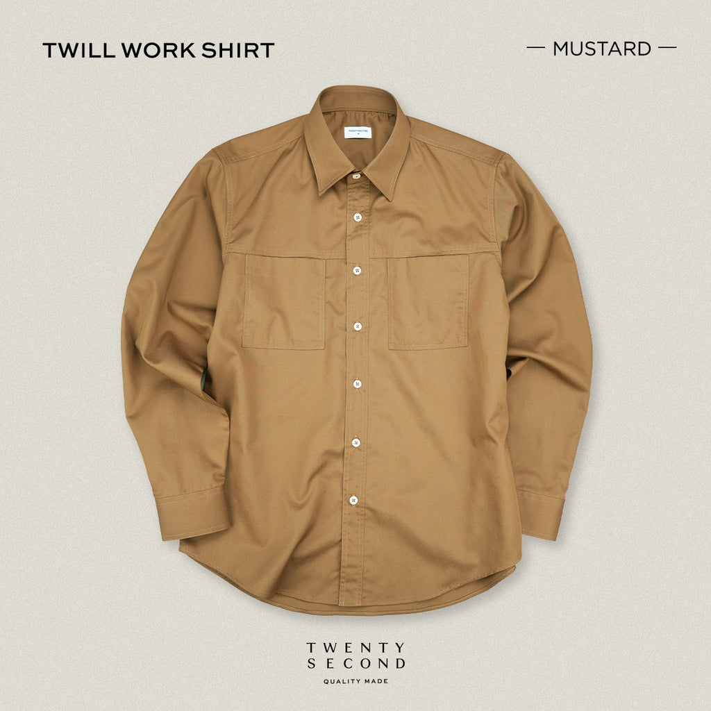 TWILL WORK SHIRTS - MUSTARD