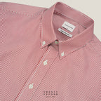 WRINKLE FREE “OFF DUTY” SHIRT - STRIPE RED (Regular Fit)